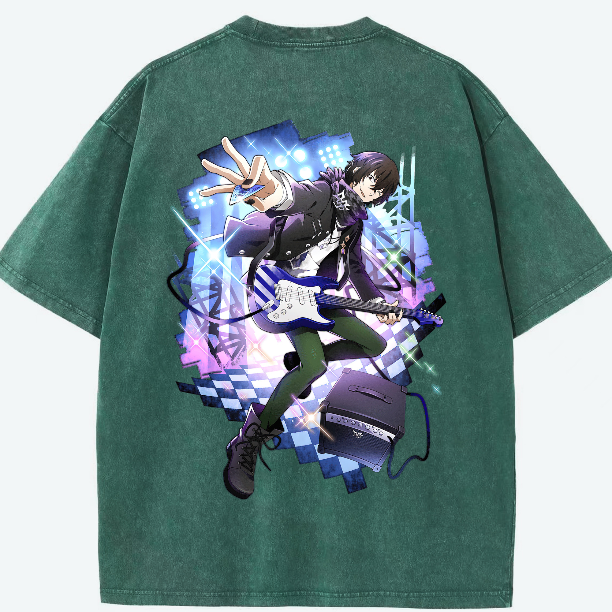 （画像用） 文豪ストレイドッグス Bungo Stray Dogs 綿100% ヴィンテージ風 半袖Tシャツ（背面プリント）